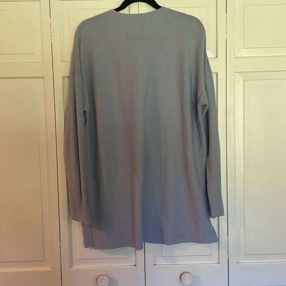 Eileen Fisher cotton silk blend crewneck tunic sweater M - Picture 7 of 10